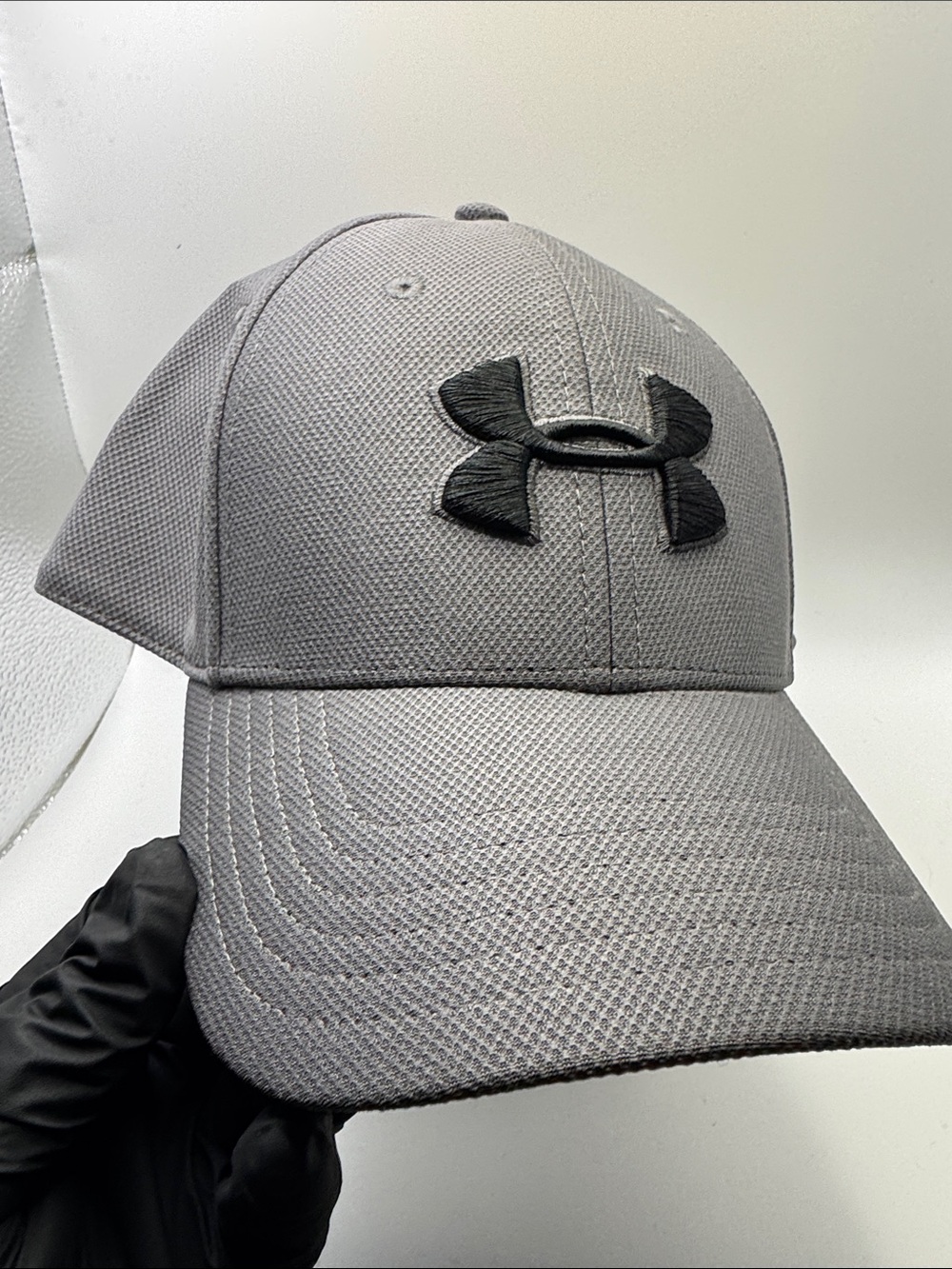 Under Armour Gray Hat with Black Logo - Structured Performance Cap